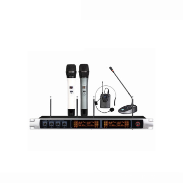 China Custom Four Channels Vhf Wireless Microphone Cordless And Speaker